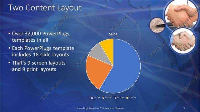 Two Content presentation slide layout