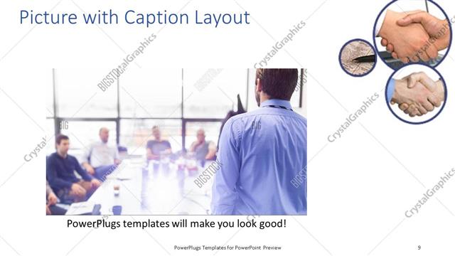 Picture with Caption presentation slide layout