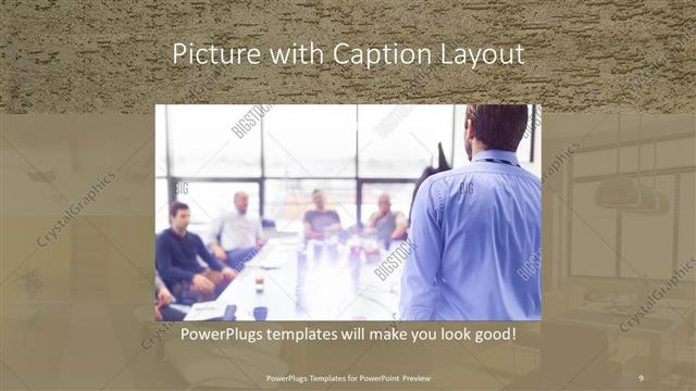 Picture with Caption presentation slide layout