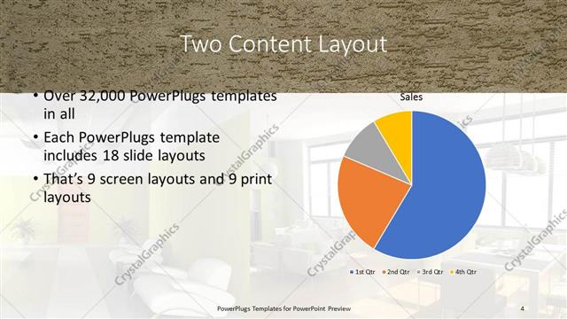 Two Content presentation slide layout
