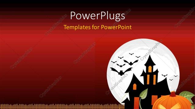  Presentation with halloween - Two designed orange pumpkins cut for a Halloween night