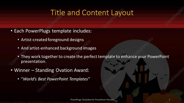 Title and Content presentation slide layout