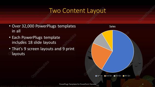 Two Content presentation slide layout