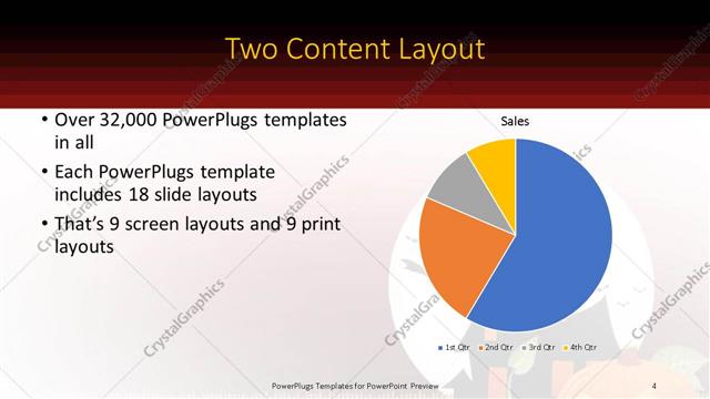 Two Content presentation slide layout