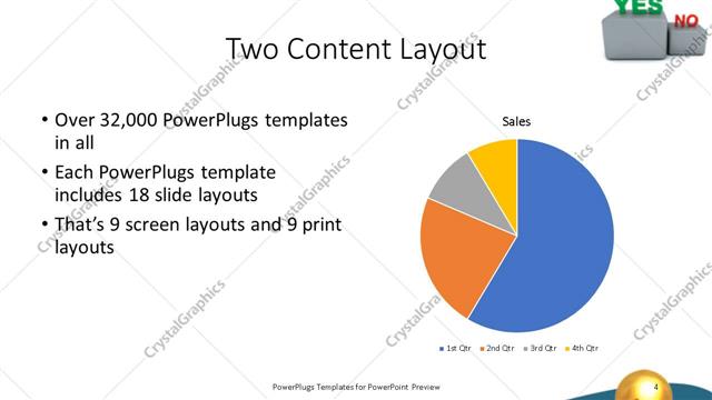 Two Content presentation slide layout