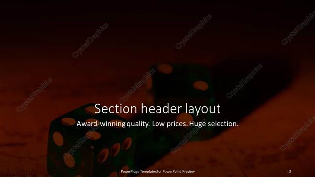 Section Header presentation slide layout