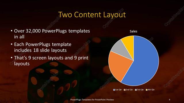 Two Content presentation slide layout
