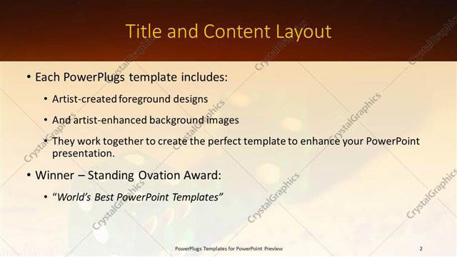 Title and Content presentation slide layout