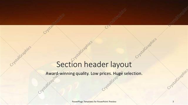 Section Header presentation slide layout