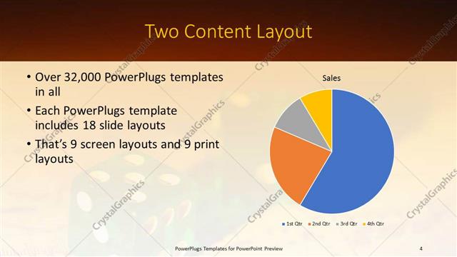 Two Content presentation slide layout