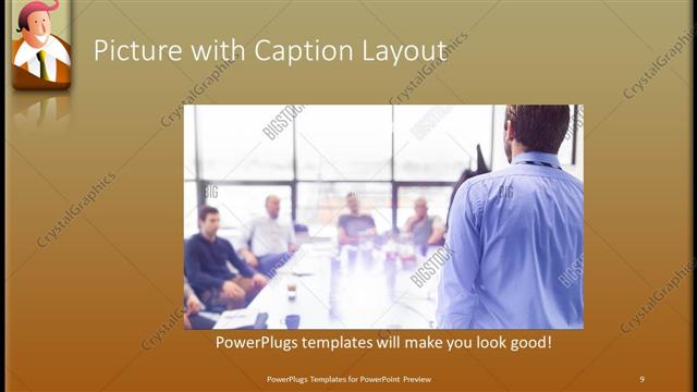 Picture with Caption presentation slide layout
