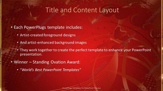 Title and Content presentation slide layout