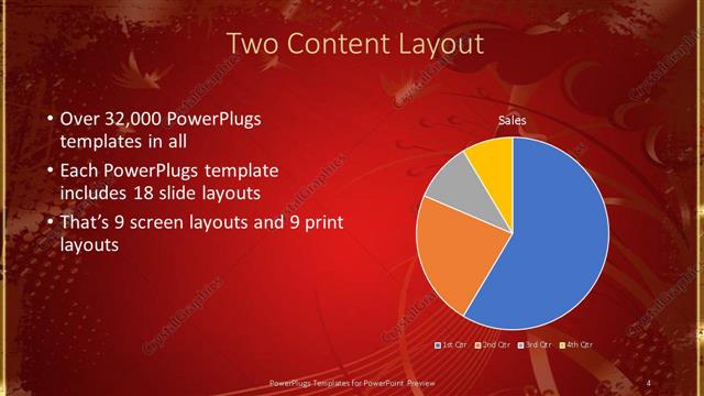 Two Content presentation slide layout