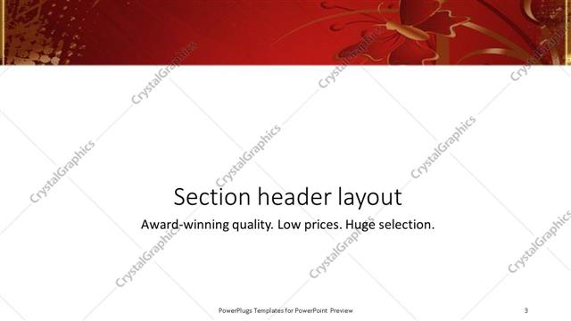 Section Header presentation slide layout