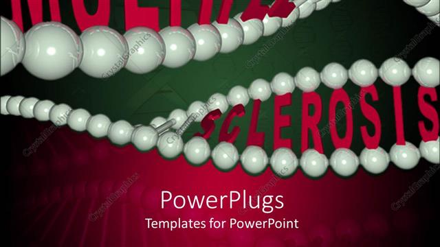  Presentation with sclerosis - Two DNA strands with text 