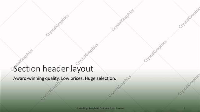 Section Header presentation slide layout