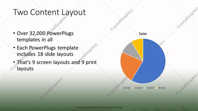 Two Content presentation slide layout