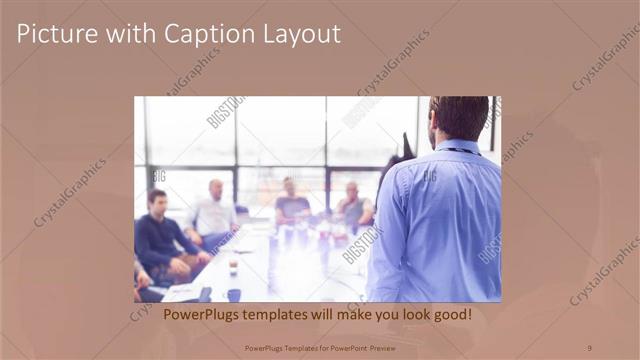 Picture with Caption presentation slide layout