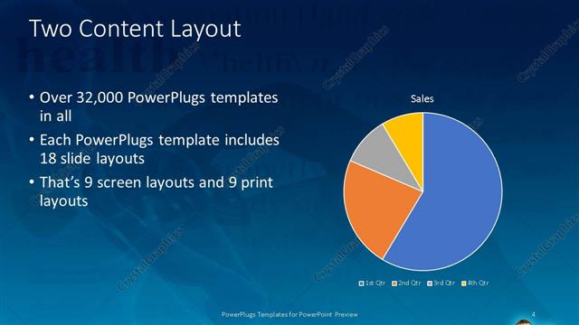 Two Content presentation slide layout