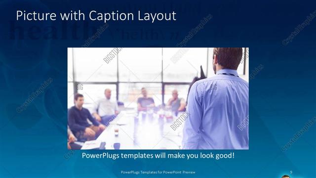 Picture with Caption presentation slide layout