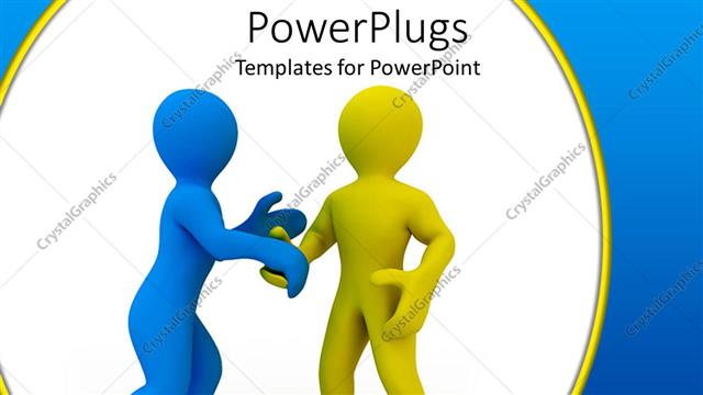  Presentation with shaking hands - Two doctors shaking hands with white background