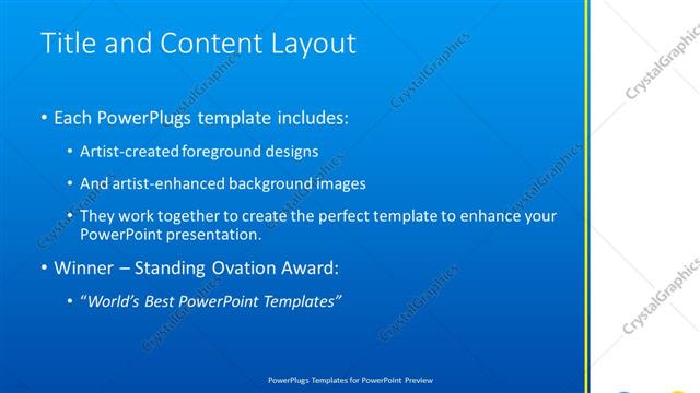 Title and Content presentation slide layout