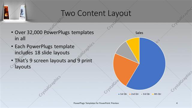 Two Content presentation slide layout