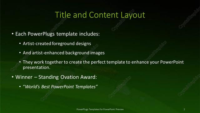 Title and Content presentation slide layout