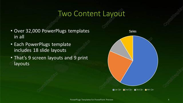 Two Content presentation slide layout