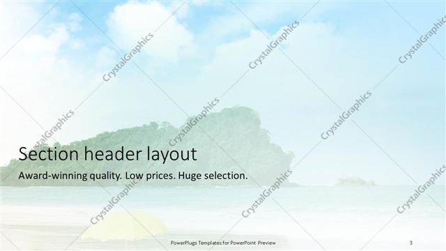 Section Header presentation slide layout
