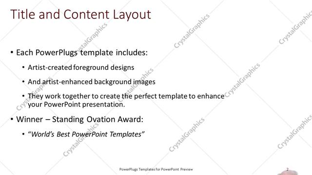 Title and Content presentation slide layout