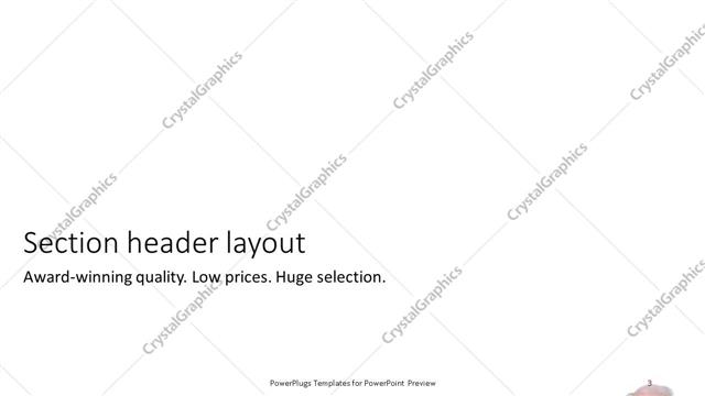 Section Header presentation slide layout