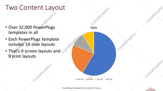 Two Content presentation slide layout