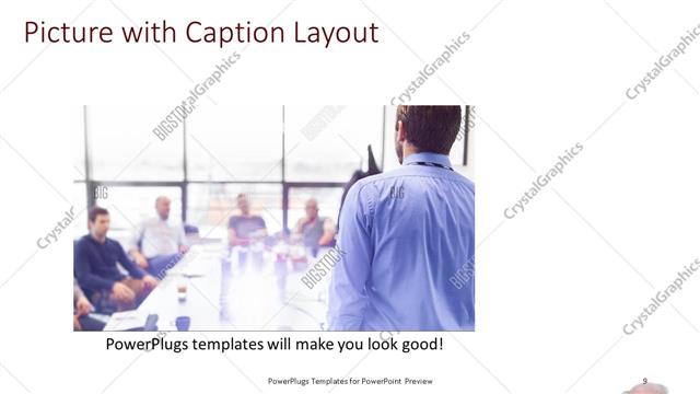 Picture with Caption presentation slide layout