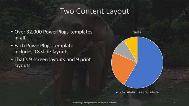 Two Content presentation slide layout