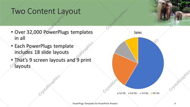 Two Content presentation slide layout