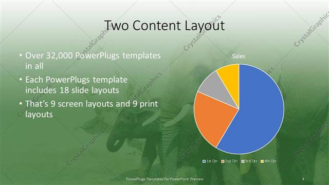 Two Content presentation slide layout