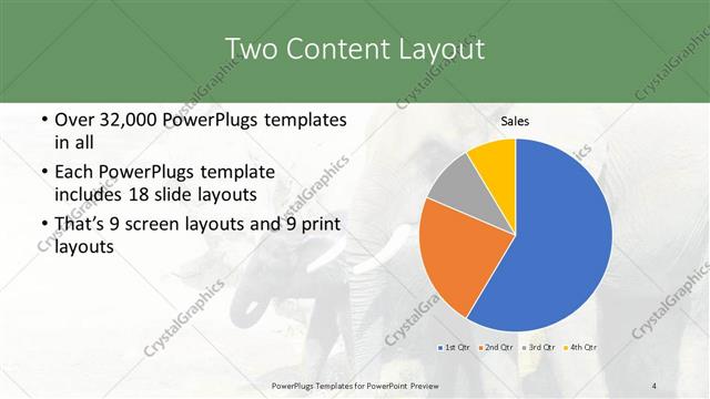 Two Content presentation slide layout