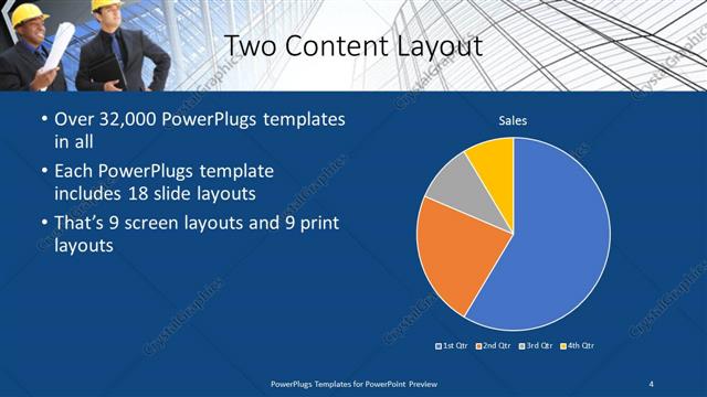 Two Content presentation slide layout