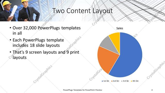 Two Content presentation slide layout