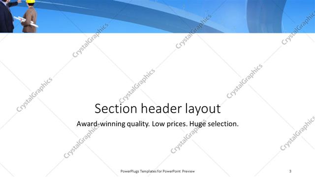 Section Header presentation slide layout
