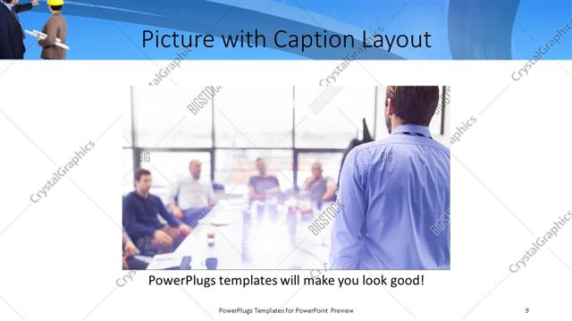 Picture with Caption presentation slide layout