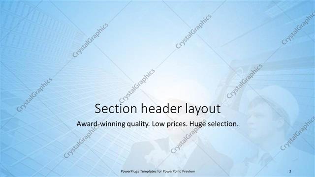 Section Header presentation slide layout