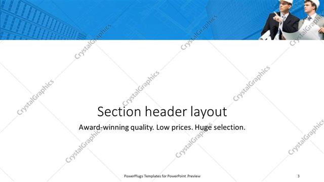 Section Header presentation slide layout