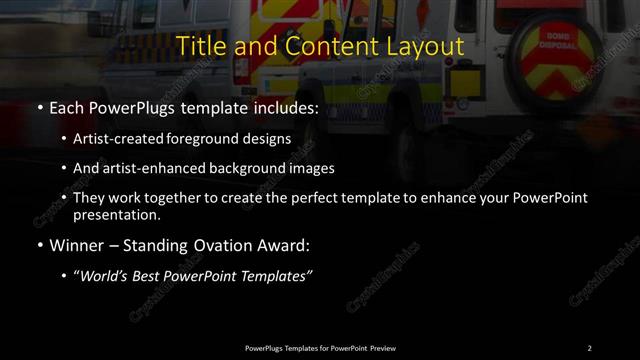 Title and Content presentation slide layout
