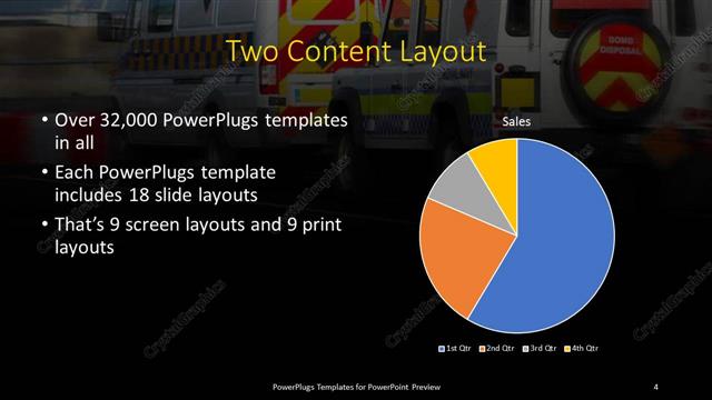 Two Content presentation slide layout