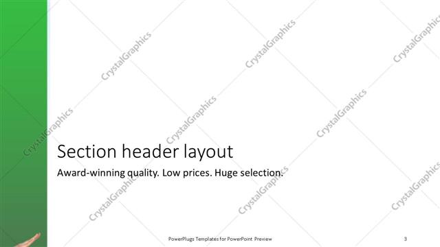 Section Header presentation slide layout