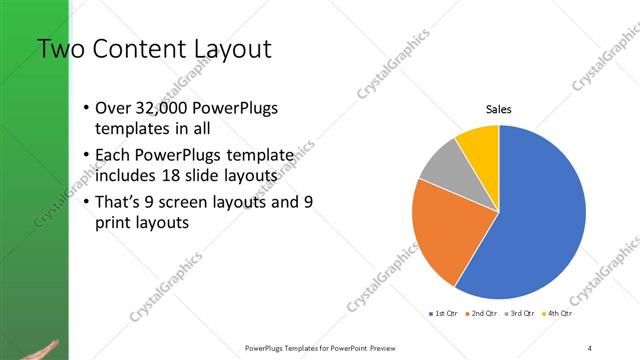Two Content presentation slide layout
