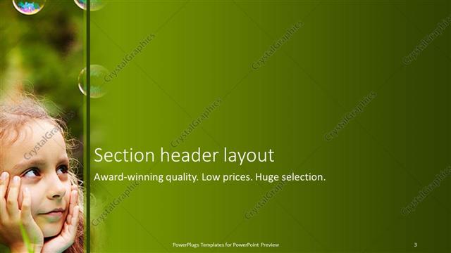 Section Header presentation slide layout