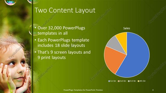 Two Content presentation slide layout